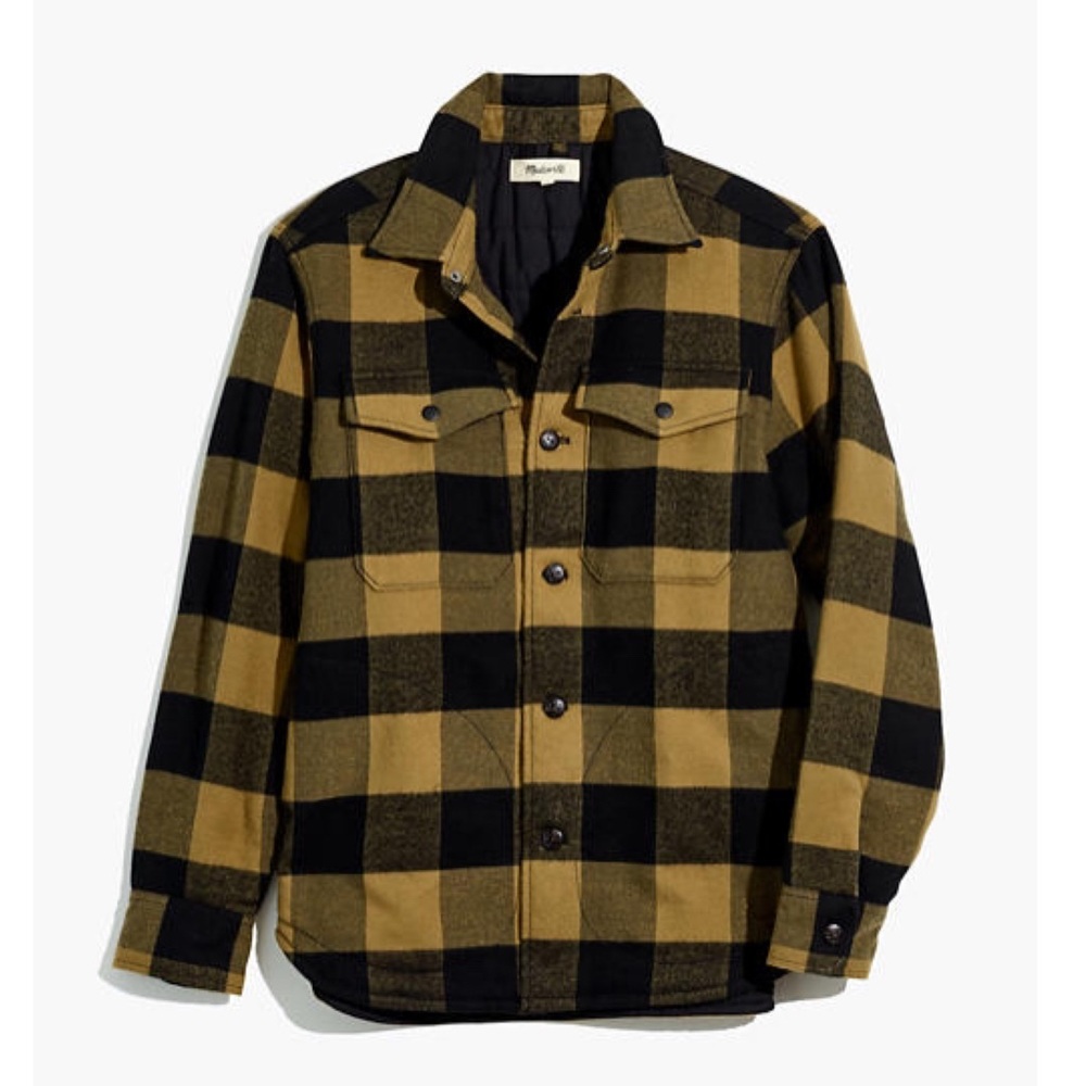 Madewell Quilted Buffalo Plaid Shirt Jacket